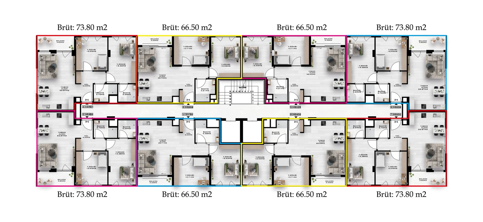 Bağdat Residence kat planı 2