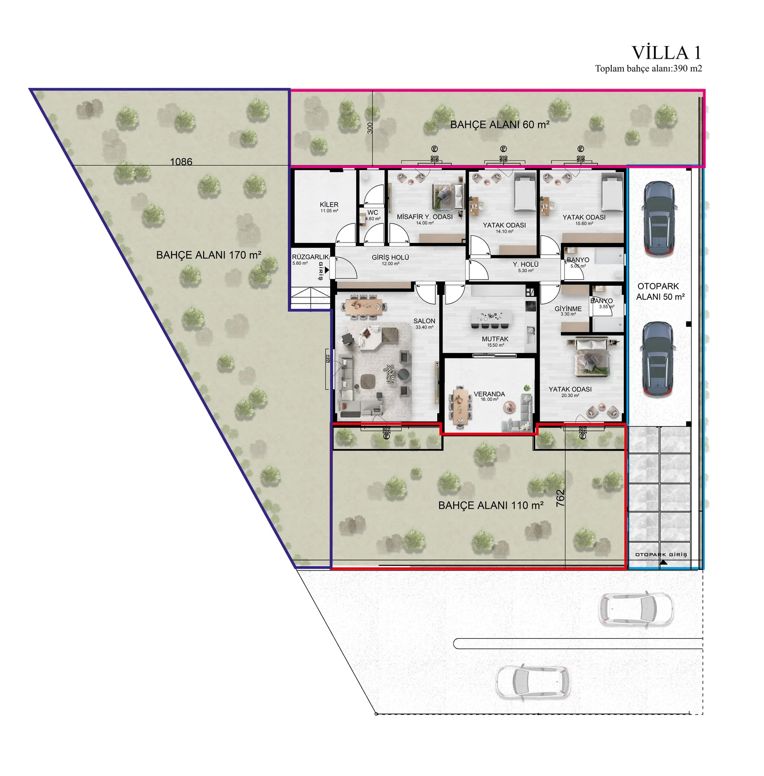 İskar Şems Villaları kat planı 1