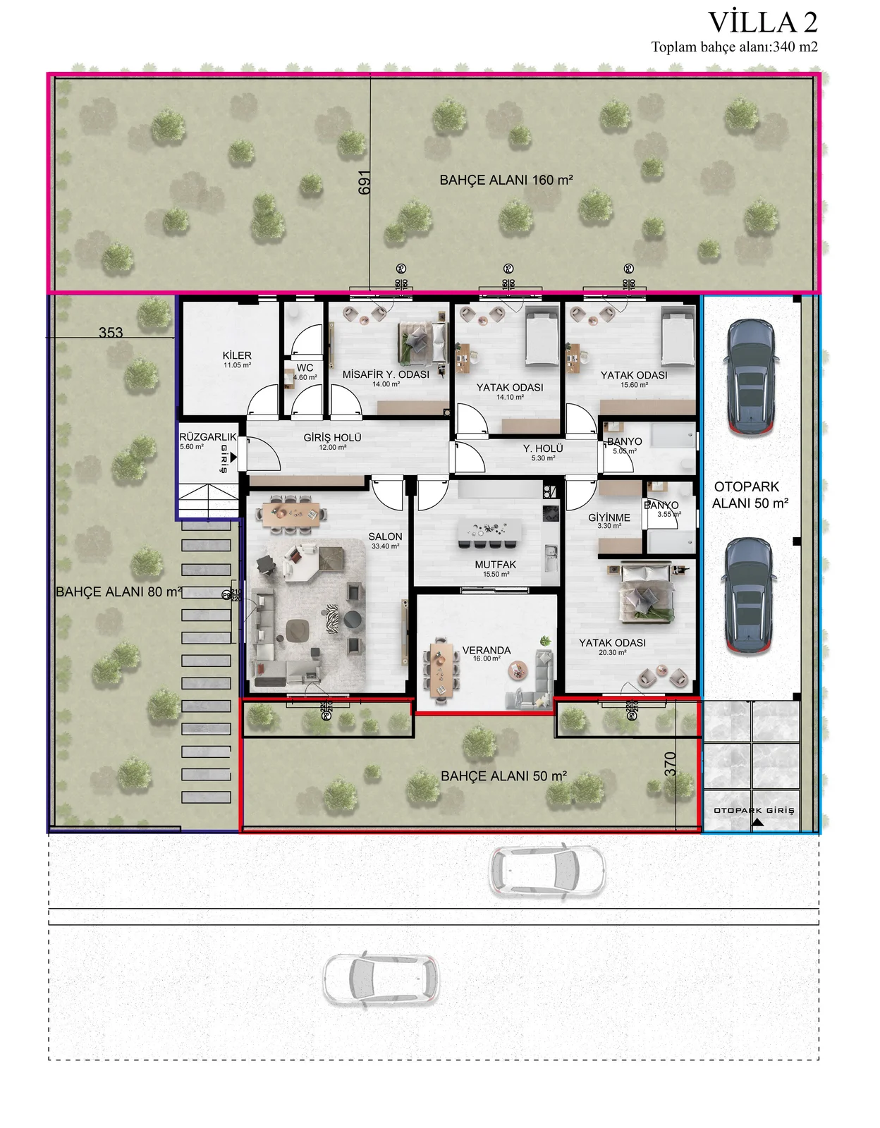 İskar Şems Villaları kat planı 2